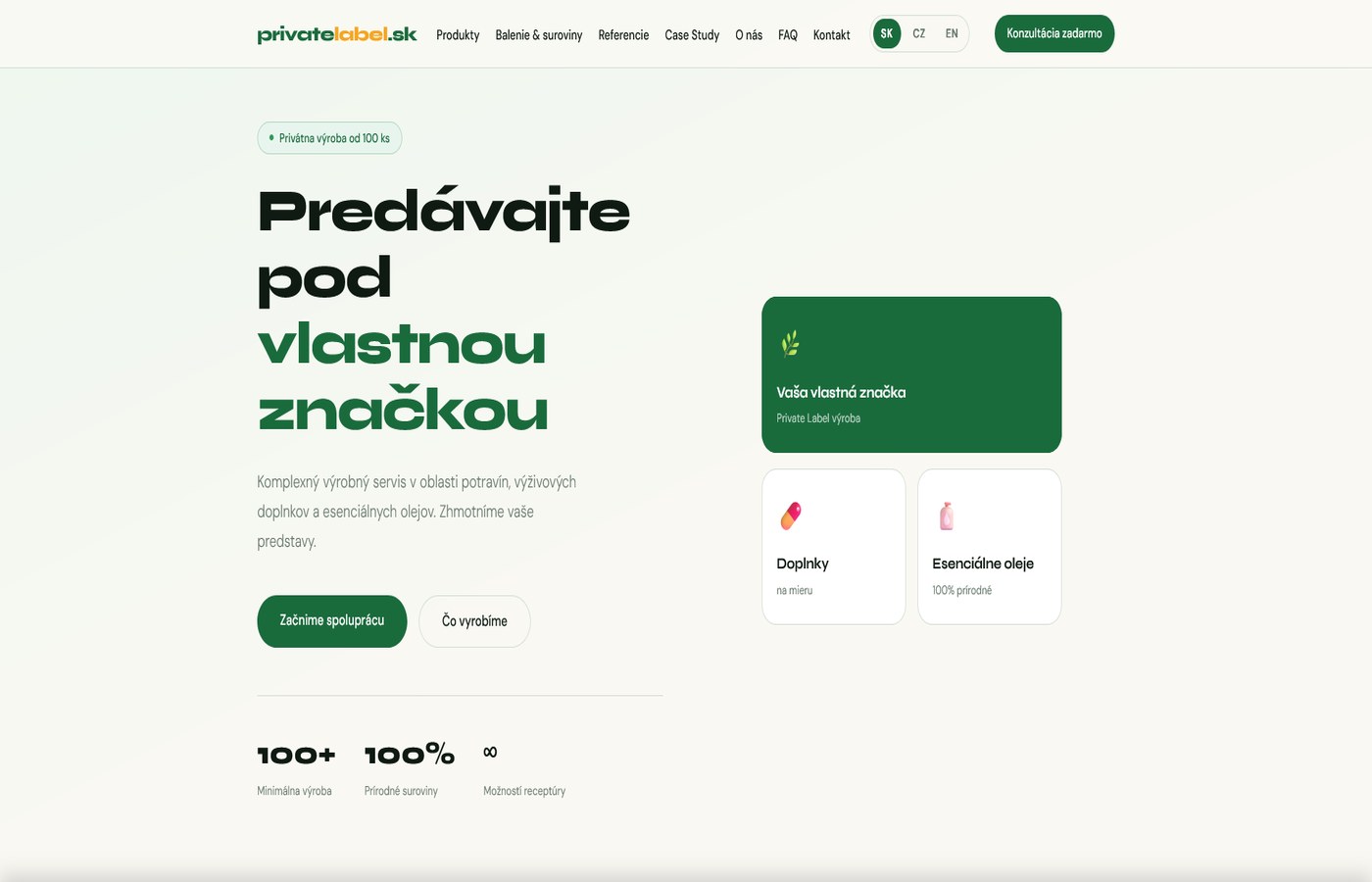 Náhľad projektu privatelabel.sk